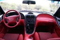 Red Mustang Registry Interior